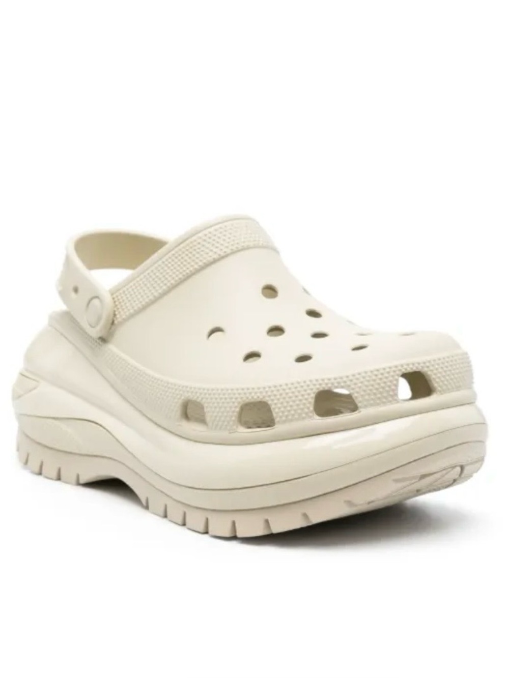 CROCS Classic Mega Crush Clog Bone Unisex M2/W4 Platform Chunky Maximalist